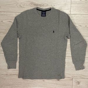Gray Polo Ralph Lauren Waffle-Knit Sleepwear